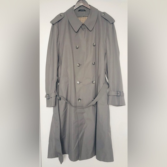 London Fog Other - Vintage London Fog Grey Trench Coat Size 46 R Water Repellent